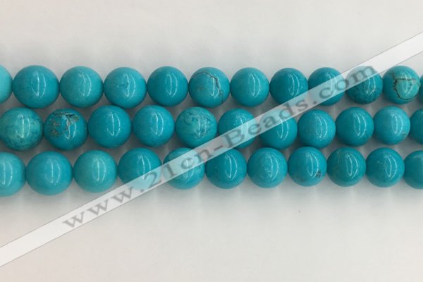 CWB854 15.5 inches 12mm round howlite turquoise beads wholesale