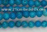 CWB856 15.5 inches 3mm round howlite turquoise beads wholesale