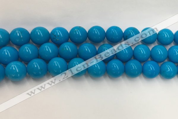 CWB861 15.5 inches 12mm round howlite turquoise beads wholesale