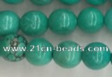 CWB864 15.5 inches 6mm round howlite turquoise beads wholesale