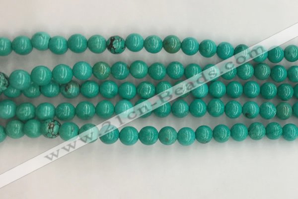 CWB864 15.5 inches 6mm round howlite turquoise beads wholesale