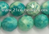 CWB881 15.5 inches 6mm faceted round howlite turquoise beads