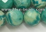 CWB883 15.5 inches 10mm faceted round howlite turquoise beads