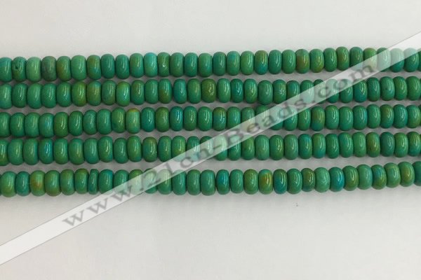 CWB898 15.5 inches 2*4mm rondelle howlite turquoise beads