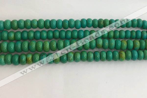 CWB899 15.5 inches 4*6mm rondelle howlite turquoise beads