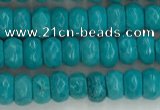 CWB901 15.5 inches 2*4mm faceted rondelle howlite turquoise beads