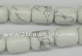 CWB94 15.5 inches 12*16mm drum natural white howlite beads