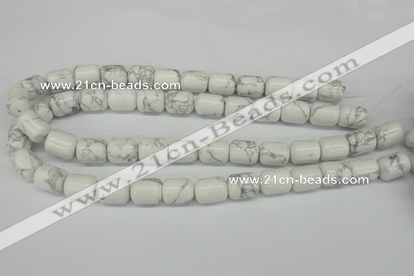 CWB94 15.5 inches 12*16mm drum natural white howlite beads