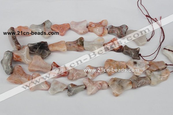 CWG04 15.5 inches 25*33mm wavy freeform agate gemstone beads