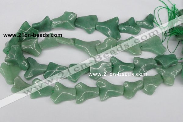 CWG07 15.5 inches 25*33mm wavy freeform green aventurine beads