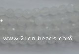 CWH02 15.5 inches 6mm faceted round white jade beads wholesale