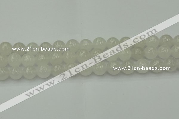 CWH55 15.5 inches 14mm round white jade beads wholesale