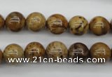 CWJ253 15.5 inches 10mm round wood jasper gemstone beads wholesale