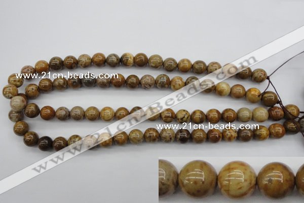 CWJ253 15.5 inches 10mm round wood jasper gemstone beads wholesale