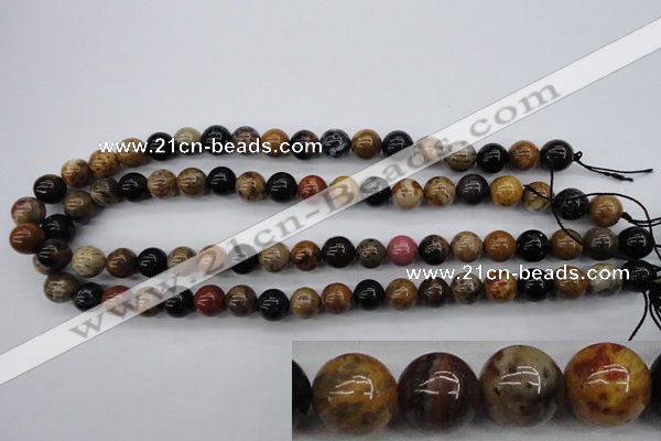 CWJ264 15.5 inches 12mm round wood jasper gemstone beads wholesale