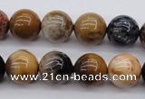 CWJ265 15.5 inches 14mm round wood jasper gemstone beads wholesale