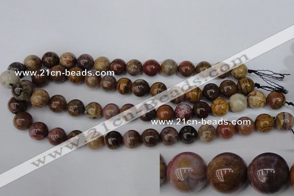 CWJ275 15.5 inches 14mm round wood jasper gemstone beads wholesale