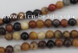 CWJ280 15.5 inches 5mm round wood jasper gemstone beads wholesale