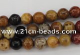 CWJ281 15.5 inches 7mm round wood jasper gemstone beads wholesale