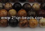 CWJ288 15.5 inches 8mm round wood jasper gemstone beads wholesale