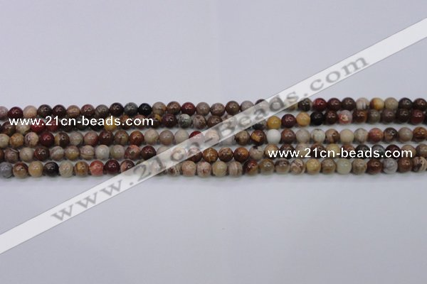 CWJ400 15.5 inches 4mm round wood jasper gemstone beads wholesale