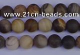 CWJ411 15.5 inches 6mm round matte wood jasper beads wholesale