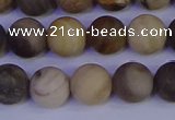 CWJ413 15.5 inches 10mm round matte wood jasper beads wholesale