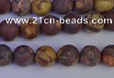 CWJ421 15.5 inches 6mm round matte wood eye jasper beads