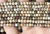 CWJ440 15.5 inches 4mm round matte wood jasper beads wholesale