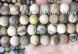 CWJ445 15.5 inches 14mm round matte wood jasper beads wholesale