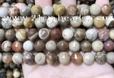 CWJ453 15.5 inches 10mm faceted round wood jasper beads wholesale