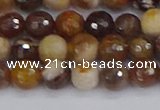 CWJ476 15.5 inches 6mm faceted round wood jasper gemstone beads