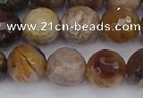 CWJ479 15.5 inches 12mm faceted round wood jasper gemstone beads