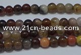 CWJ500 15.5 inches 4mm round Xinjiang wood jasper beads wholesale