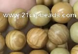 CWJ512 15.5 inches 8mm round wooden jasper beads wholesale