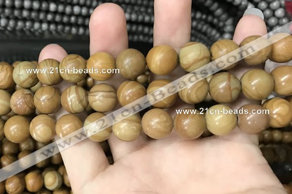 CWJ515 15.5 inches 14mm round wooden jasper beads wholesale