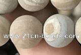 CWJ524 15.5 inches 12mm round matte wooden jasper beads wholesale