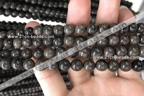 CWJ552 15.5 inches 8mm round coffee wood jasper beads wholesale