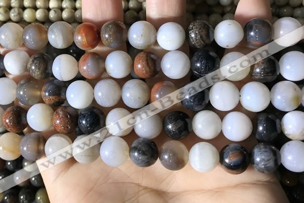 CWJ571 15.5 inches 10mm round Arizona petrified wood jasper beads