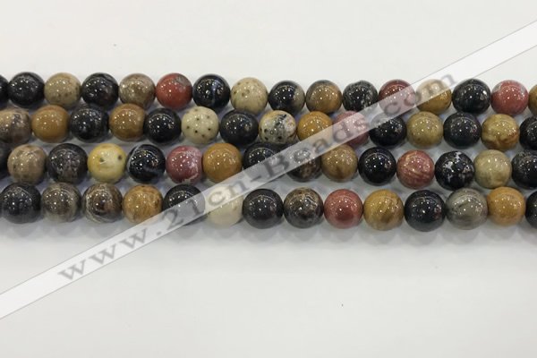 CWJ582 15.5 inches 9mm round wooden jasper beads wholesale