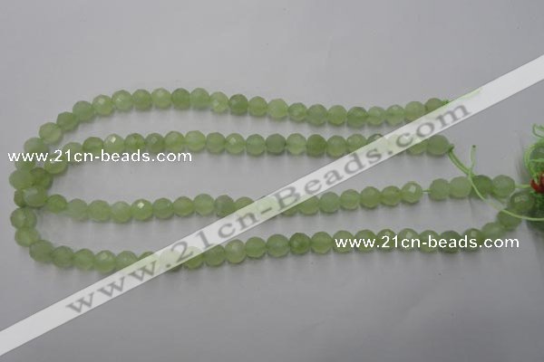 CXJ102 15.5 inches 8mm faceted round New jade beads wholesale