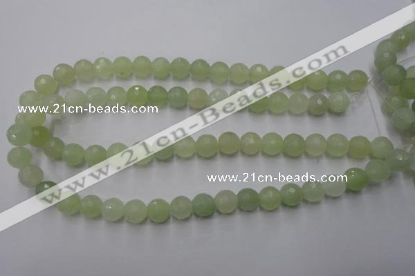 CXJ103 15.5 inches 10mm faceted round New jade beads wholesale