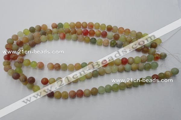 CXJ112 15.5 inches 8mm round dyed New jade beads wholesale