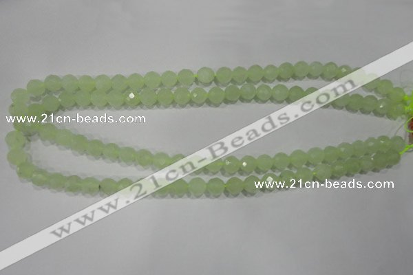 CXJ152 15.5 inches 8mm faceted round New jade beads wholesale