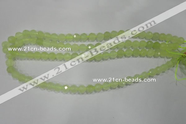 CXJ162 15.5 inches 8mm faceted round New jade beads wholesale