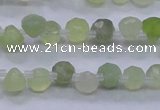 CXJ215 Top drilled 7*7mm faceted teardrop New jade beads