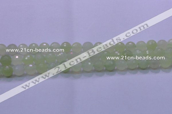 CXJ221 15.5 inches 12mm faceted round New jade beads wholesale