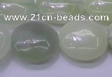 CXJ228 15.5 inches 25mm flat round New jade beads wholesale