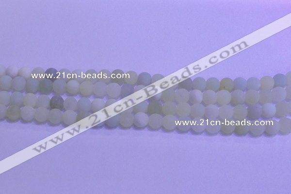 CXJ301 15.5 inches 6mm round matte New jade beads wholesale