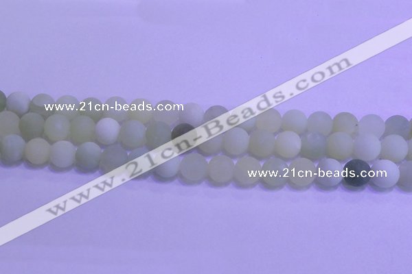 CXJ303 15.5 inches 10mm round matte New jade beads wholesale